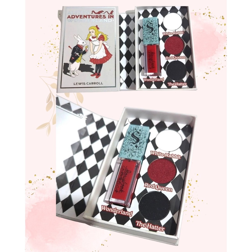 Storybook Cosmetics- Alice in Wonderland Eyeshadow Palette & Liquid Lipstick Set